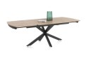 [na zamówienie] Rozkładany Stół Jadalniany PAVALON 140-190 cm - Blat HPL Primo Laminato Barnwood - Centralna Noga Designerska