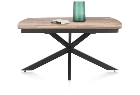 [na zamówienie] Rozkładany Stół Jadalniany PAVALON 140-190 cm - Blat HPL Primo Laminato Driftwood - Centralna Noga Designerska