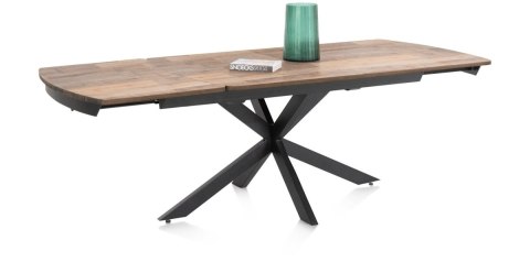 [na zamówienie] Rozkładany Stół Jadalniany PAVALON 140-190 cm - Blat HPL Primo Laminato Driftwood - Centralna Noga Designerska
