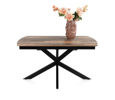 [na zamówienie] Rozkładany Stół Jadalniany PAVALON 140-190 cm - Blat HPL Primo Laminato Driftwood - Centralna Noga Designerska
