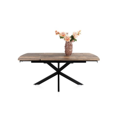[na zamówienie] Rozkładany Stół Jadalniany PAVALON 140-190 cm - Blat HPL Primo Laminato Driftwood - Centralna Noga Designerska