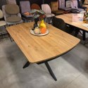 [na zamówienie] Rozkładany Stół Jadalniany PAVALON 140-190 cm - Blat HPL Primo Laminato Natural - Centralna Noga Designerska