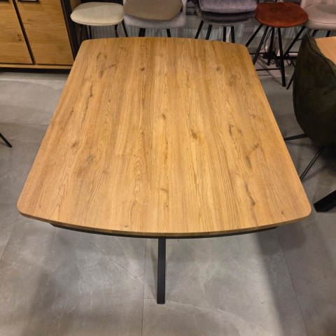[na zamówienie] Rozkładany Stół Jadalniany PAVALON 140-190 cm - Blat HPL Primo Laminato Natural - Centralna Noga Designerska