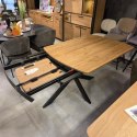 [na zamówienie] Rozkładany Stół Jadalniany PAVALON 140-190 cm - Blat HPL Primo Laminato Natural - Centralna Noga Designerska
