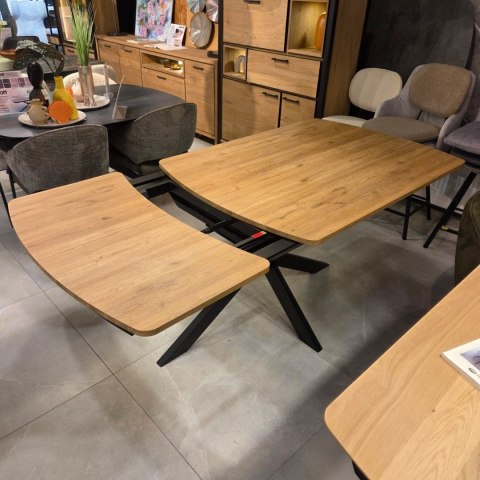 [na zamówienie] Rozkładany Stół Jadalniany PAVALON 140-190 cm - Blat HPL Primo Laminato Natural - Centralna Noga Designerska