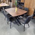 [na zamówienie] Rozkładany Stół Jadalniany PAVALON 140-190 cm - Blat HPL Primo Laminato Roest (Rdza) - Centralna Noga