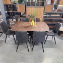 [na zamówienie] Rozkładany Stół Jadalniany PAVALON 140-190 cm - Blat HPL Primo Laminato Roest (Rdza) - Centralna Noga