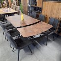 [na zamówienie] Rozkładany Stół Jadalniany PAVALON 140-190 cm - Blat HPL Primo Laminato Roest (Rdza) - Centralna Noga