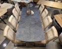 [na zamówienie] Rozkładany Stół Jadalniany PAVALON 170-230 cm - Blat HPL Primo Laminato Antracyt - Centralna Noga Designerska