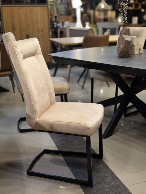 [na zamówienie] Rozkładany Stół Jadalniany PAVALON 170-230 cm - Blat HPL Primo Laminato Antracyt - Centralna Noga Designerska