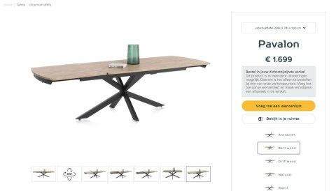 [na zamówienie] Rozkładany Stół Jadalniany PAVALON 170-230 cm - Blat HPL Primo Laminato Barnwood - Centralna Noga Designerska