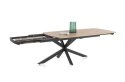 [na zamówienie] Rozkładany Stół Jadalniany PAVALON 170-230 cm - Blat HPL Primo Laminato Barnwood - Centralna Noga Designerska