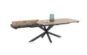 [na zamówienie] Rozkładany Stół Jadalniany PAVALON 170-230 cm - Blat HPL Primo Laminato Barnwood - Centralna Noga Designerska