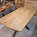 [na zamówienie] Rozkładany Stół Jadalniany PAVALON 170-230 cm - Blat HPL Primo Laminato Barnwood - Centralna Noga Designerska