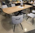 [na zamówienie] Rozkładany Stół Jadalniany PAVALON 170-230 cm - Blat HPL Primo Laminato Barnwood - Centralna Noga Designerska