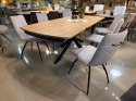 [na zamówienie] Rozkładany Stół Jadalniany PAVALON 170-230 cm - Blat HPL Primo Laminato Barnwood - Centralna Noga Designerska