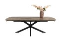 [na zamówienie] Rozkładany Stół Jadalniany PAVALON 170-230 cm - Blat HPL Primo Laminato Driftwood - Centralna Noga Designerska