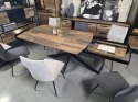 [na zamówienie] Rozkładany Stół Jadalniany PAVALON 170-230 cm - Blat HPL Primo Laminato Driftwood - Centralna Noga Designerska