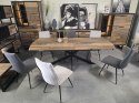 [na zamówienie] Rozkładany Stół Jadalniany PAVALON 170-230 cm - Blat HPL Primo Laminato Driftwood - Centralna Noga Designerska