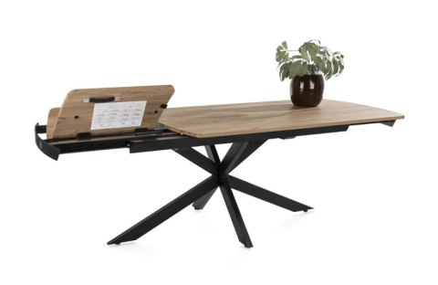 [na zamówienie] Rozkładany Stół Jadalniany PAVALON 170-230 cm - Blat HPL Primo Laminato Natural - Centralna Noga Designerska