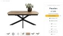 [na zamówienie] Rozkładany Stół Jadalniany PAVALON 170-230 cm - Blat HPL Primo Laminato Natural - Centralna Noga Designerska