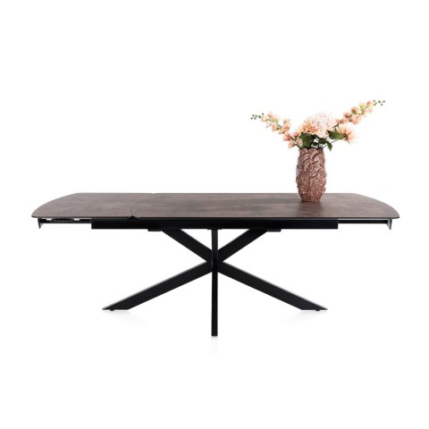 [na zamówienie] Rozkładany Stół Jadalniany PAVALON 170-230 cm - Blat HPL Primo Laminato Roest (Rdza) - Centralna Noga