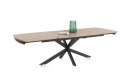 [na zamówienie] Rozkładany Stół Jadalniany PAVALON 200-278 cm - Blat HPL Primo Laminato Barnwood - Centralna Noga Designerska