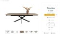 [na zamówienie] Rozkładany Stół Jadalniany PAVALON 200-278 cm - Blat HPL Primo Laminato Driftwood - Centralna Noga Designerska