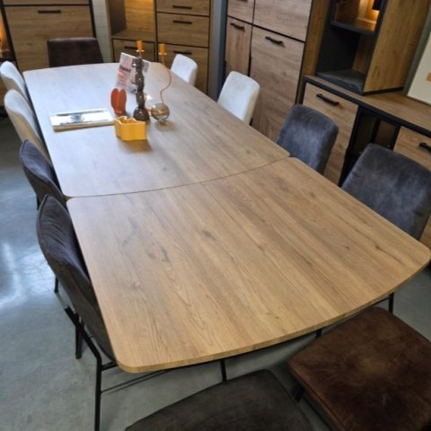 [na zamówienie] Rozkładany Stół Jadalniany PAVALON 200-278 cm - Blat HPL Primo Laminato Natural - Centralna Noga Designerska