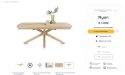 [na zamówienie] Stół rozkładany NYON Henders & Hazel 200-280x100 cm, fornir dębowy, kolor Natural Sand