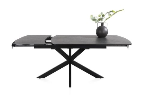 [od ręki] Rozkładany Stół Jadalniany PAVALON 140-190 cm - Blat HPL Primo Laminato Antracyt - Centralna Noga Designerska