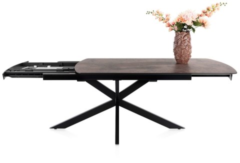 [od ręki] Rozkładany Stół Jadalniany PAVALON 170-230 cm - Blat HPL Primo Laminato Roest (Rdza) - Centralna Noga