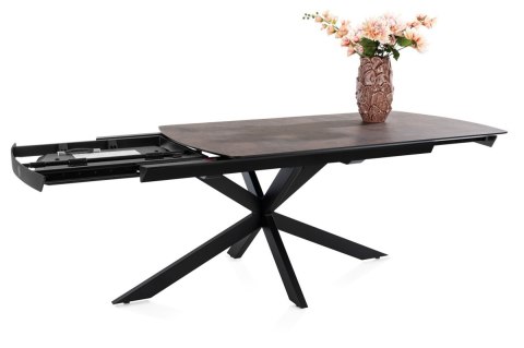 [od ręki] Rozkładany Stół Jadalniany PAVALON 170-230 cm - Blat HPL Primo Laminato Roest (Rdza) - Centralna Noga