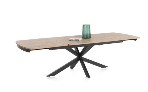 [od ręki] Rozkładany Stół Jadalniany PAVALON 200-278 cm - Blat HPL Primo Laminato Barnwood - Centralna Noga Designerska