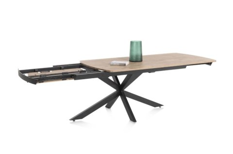 [od ręki] Rozkładany Stół Jadalniany PAVALON 200-278 cm - Blat HPL Primo Laminato Barnwood - Centralna Noga Designerska
