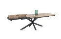 [od ręki] Rozkładany Stół Jadalniany PAVALON 200-278 cm - Blat HPL Primo Laminato Barnwood - Centralna Noga Designerska