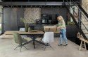 [od ręki] Rozkładany Stół Jadalniany PAVALON 200-278 cm - Blat HPL Primo Laminato Barnwood - Centralna Noga Designerska