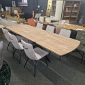 [od ręki] Rozkładany Stół Jadalniany PAVALON 200-278 cm - Blat HPL Primo Laminato Barnwood - Centralna Noga Designerska