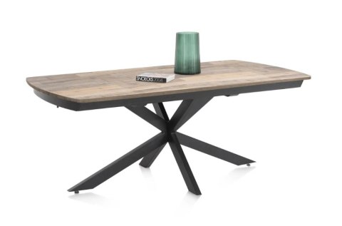[od ręki] Rozkładany Stół Jadalniany PAVALON 200-278 cm - Blat HPL Primo Laminato Driftwood - Centralna Noga Designerska