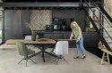 [od ręki] Rozkładany Stół Jadalniany PAVALON 200-278 cm - Blat HPL Primo Laminato Natural - Centralna Noga Designerska