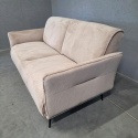 [od ręki] Sofa Dwuosobowa VENTO 180 cm – Sprężyny Kieszeniowe – Jasnobeżowa Tkanina Strukturalna – Czarne Metalowe Nóżki