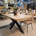 [od ręki] Stół Rozkładany NYON 170-230 cm - Natural Sand / Metalowy Pająk