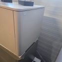 [od ręki] Szafka RTV Lowboard TRENTINO 210 cm – Lakierowany MDF Crème – Oświetlenie LED – System Push-to-Open