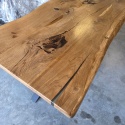 Stół dębowy MASIV kolor Klasyk 200 x 100 cm - Lity dąb 5 cm, żywica transparentna C4 klasyk