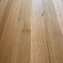 Owalny Stół Jadalniany PAVIE 270 x 120 cm - Naturalny Fornir Dębowy - Kolumnowa Noga Cylindryczna -
