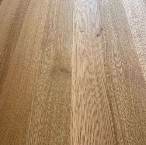 Owalny Stół Jadalniany PAVIE 270 x 120 cm - Naturalny Fornir Dębowy - Kolumnowa Noga Cylindryczna -