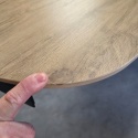 [od ręki, defekt] Ekskluzywny Rozkładany Stół Ceramiczny LATTINA 200-300 cm – Blat Ceramic Oak Natural – Czarne Metalowe Nogi