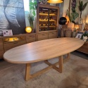 [K, od ręki] Stół Jadalniany Almora 270 cm - Lity Dąb Natural Sand (Lakier Platinum)