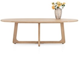 [na zamówienie] Ekskluzywny Stół Jadalniany ALMORA 240 cm - Blat z Litego Dębu Natural Sand - Podstawa Modern Vintage