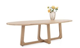 [na zamówienie] Stół Jadalniany Almora 270 cm - Lity Dąb Natural Sand (Lakier Platinum)